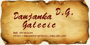 Damjanka Galečić vizit kartica